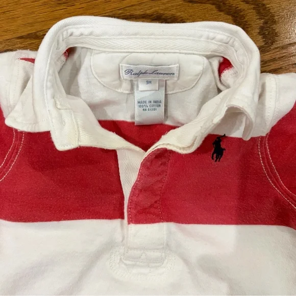 RL Striped 9M Onesie - Picture 3 of 5